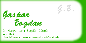 gaspar bogdan business card