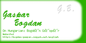 gaspar bogdan business card